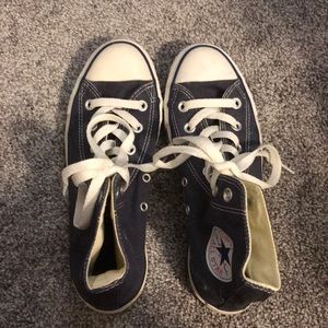 Blue and Off white Converse